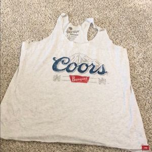Coors beer racer back tank top